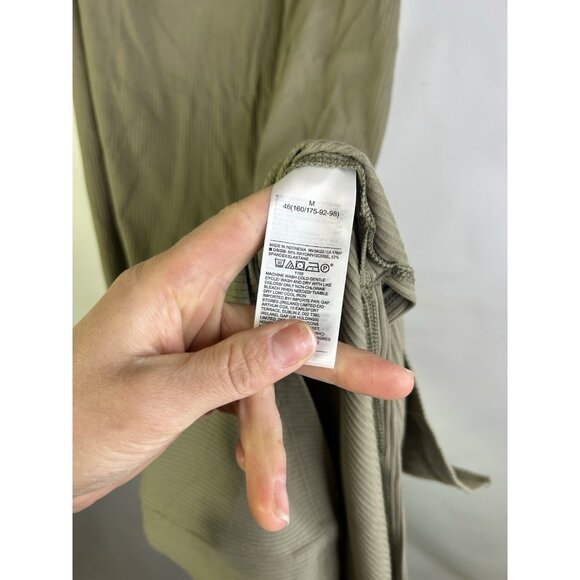 New Banana Republic Ribbed Knit Single Shoulder Dress Green - Picture 7 of 7